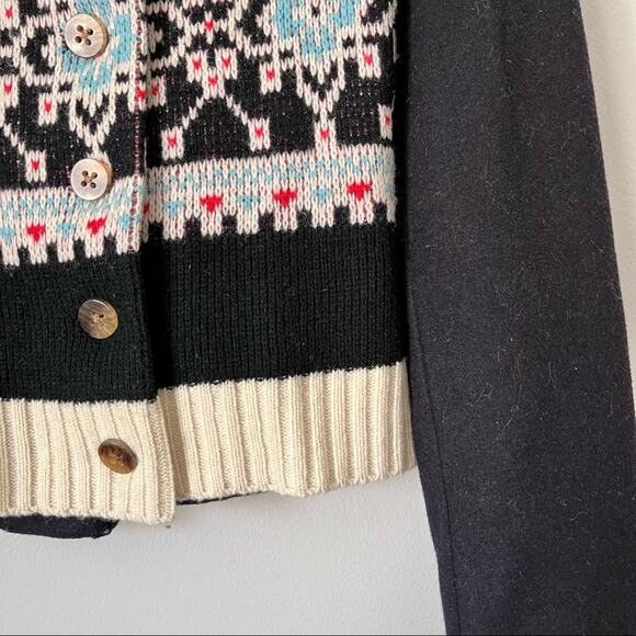 Anthropologie Buckhaven Fairisle Sweater jacket by Elevenses size 2 - Picture 6 of 15